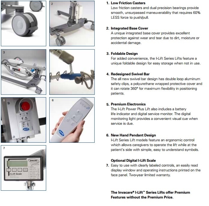 Invacare I-Lift Power Plus Patient Lift with Base
