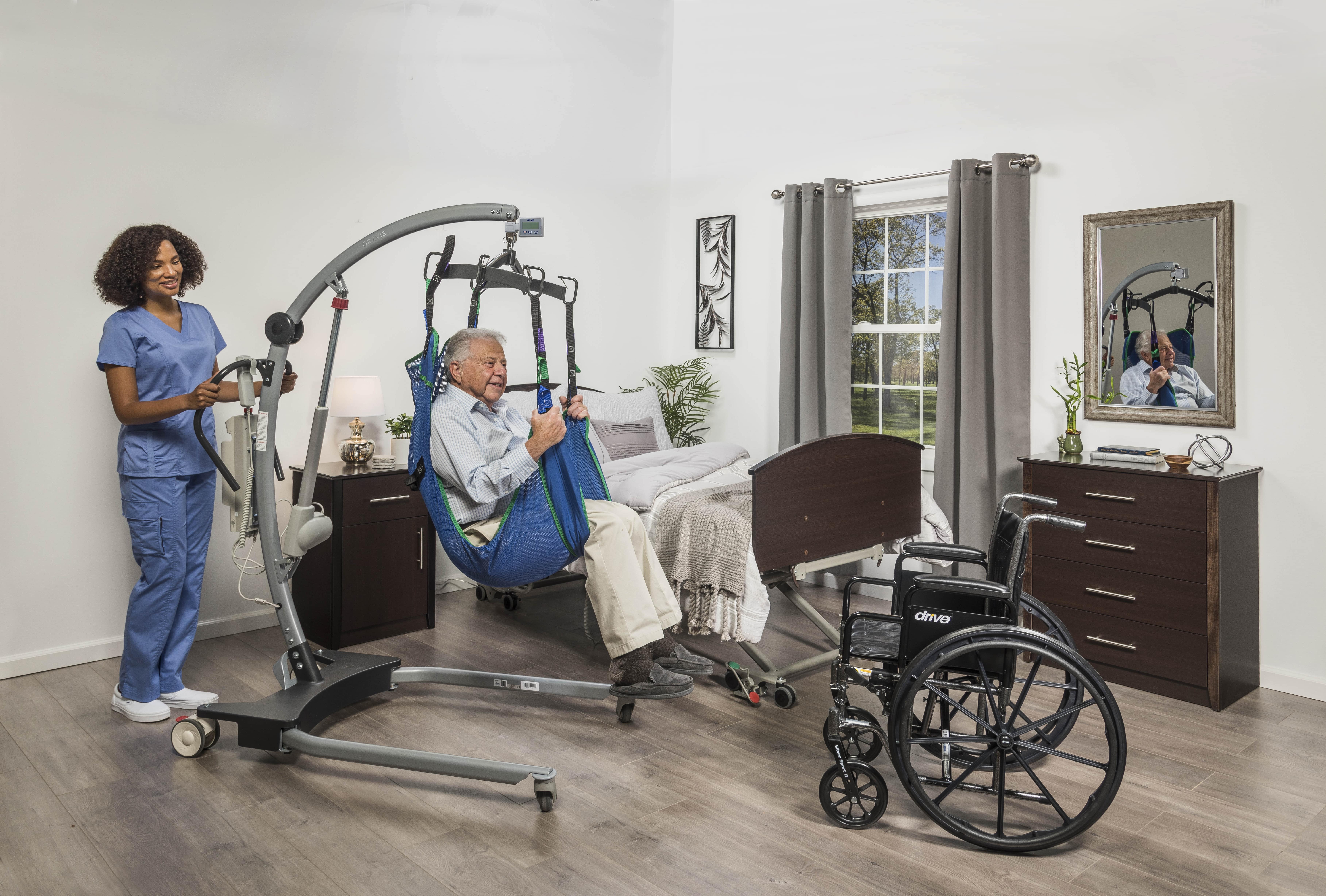 Bariatric Hoyer Patient Floor Lifts with Power Base