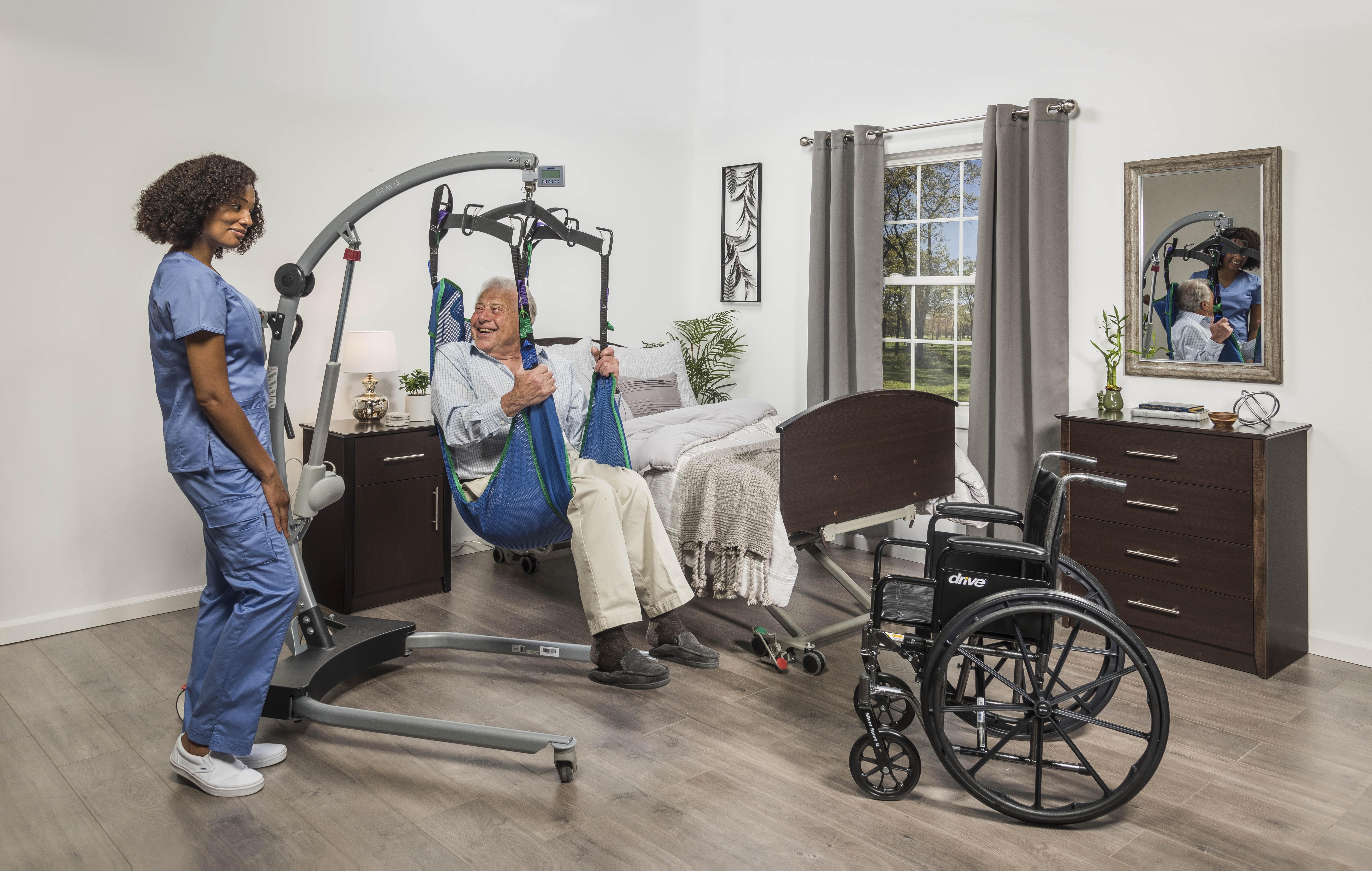 Bariatric Hoyer Patient Floor Lifts with Power Base