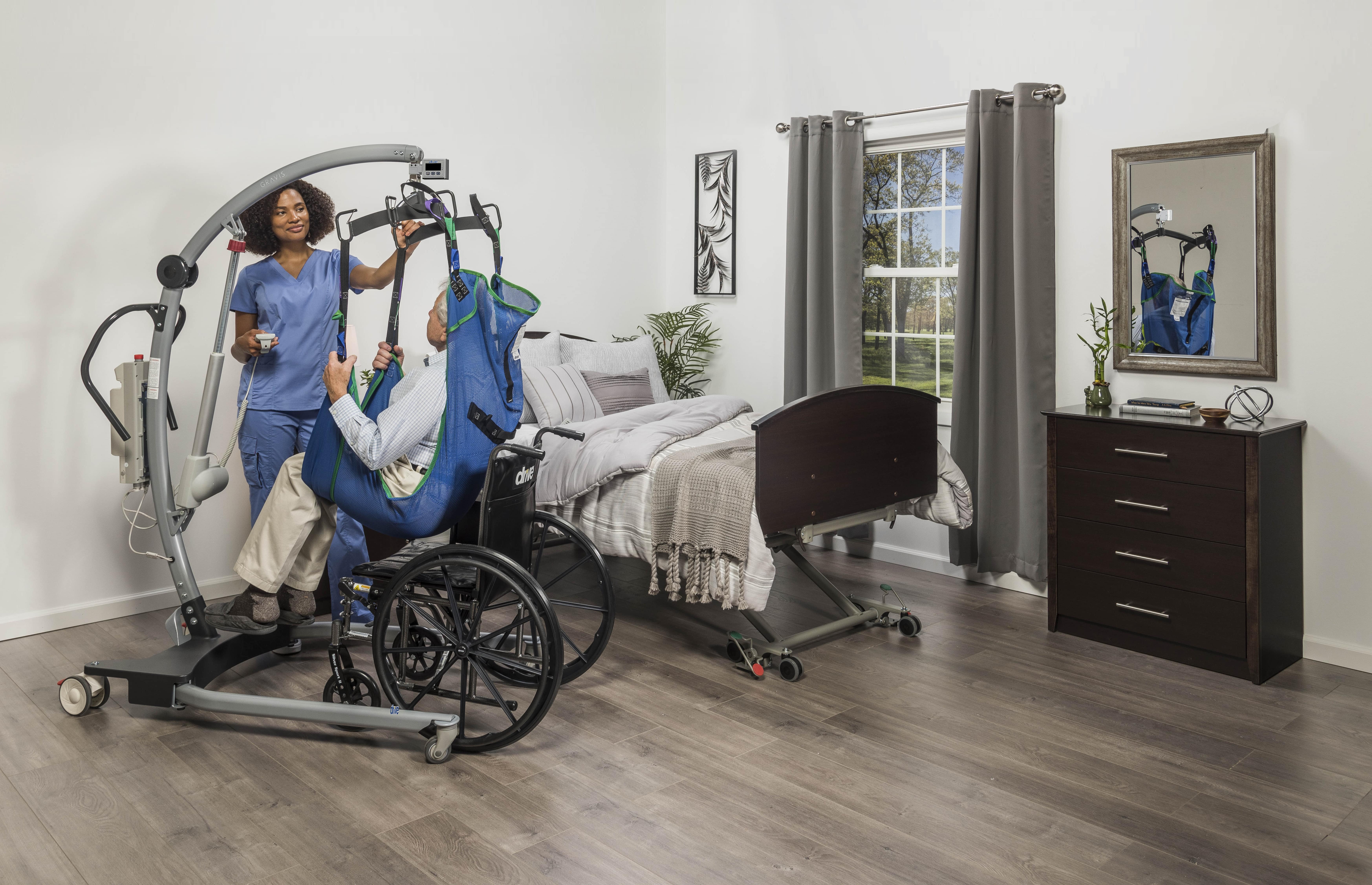 Bariatric Hoyer Patient Floor Lifts with Power Base