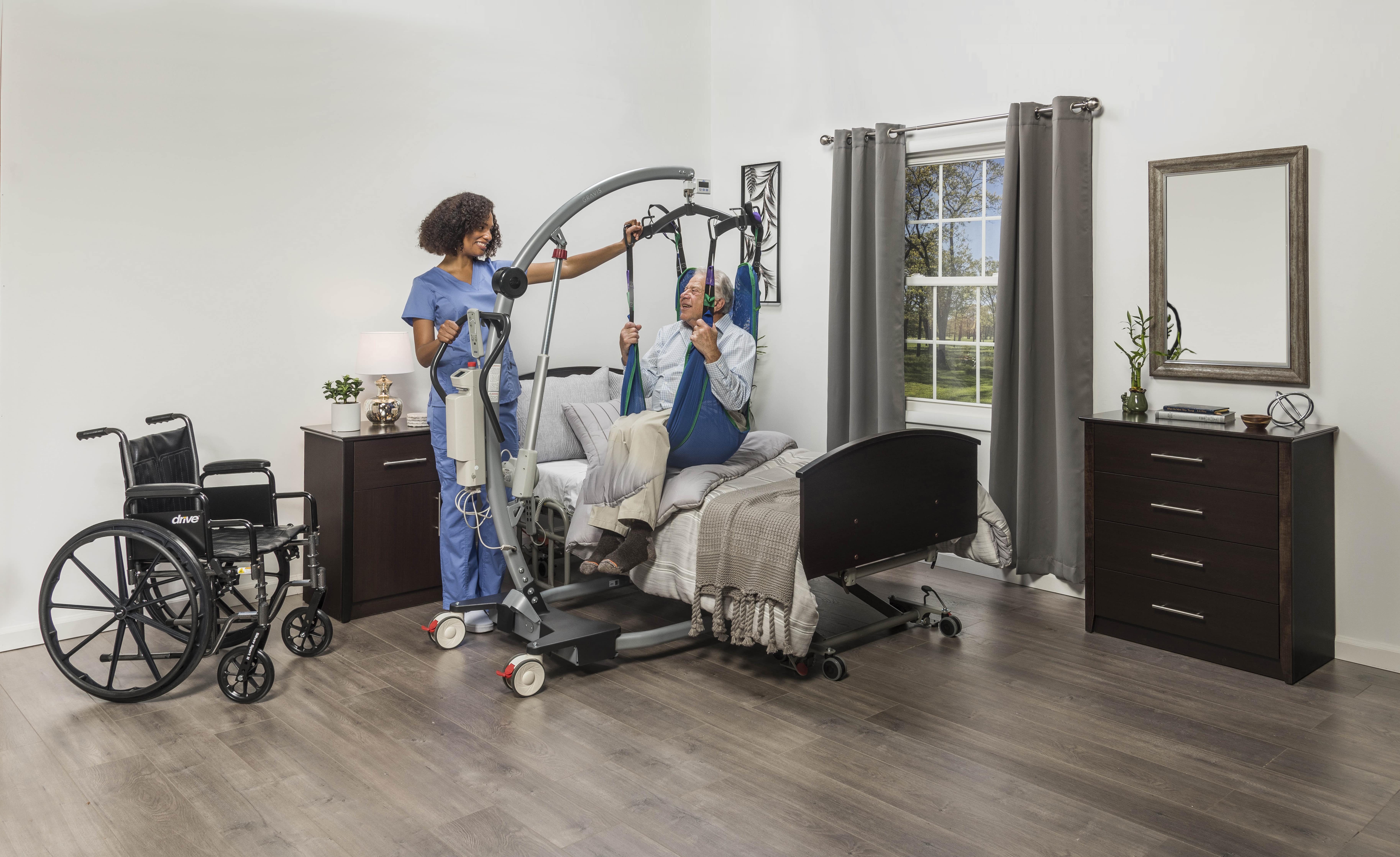 Bariatric Hoyer Patient Floor Lifts with Power Base
