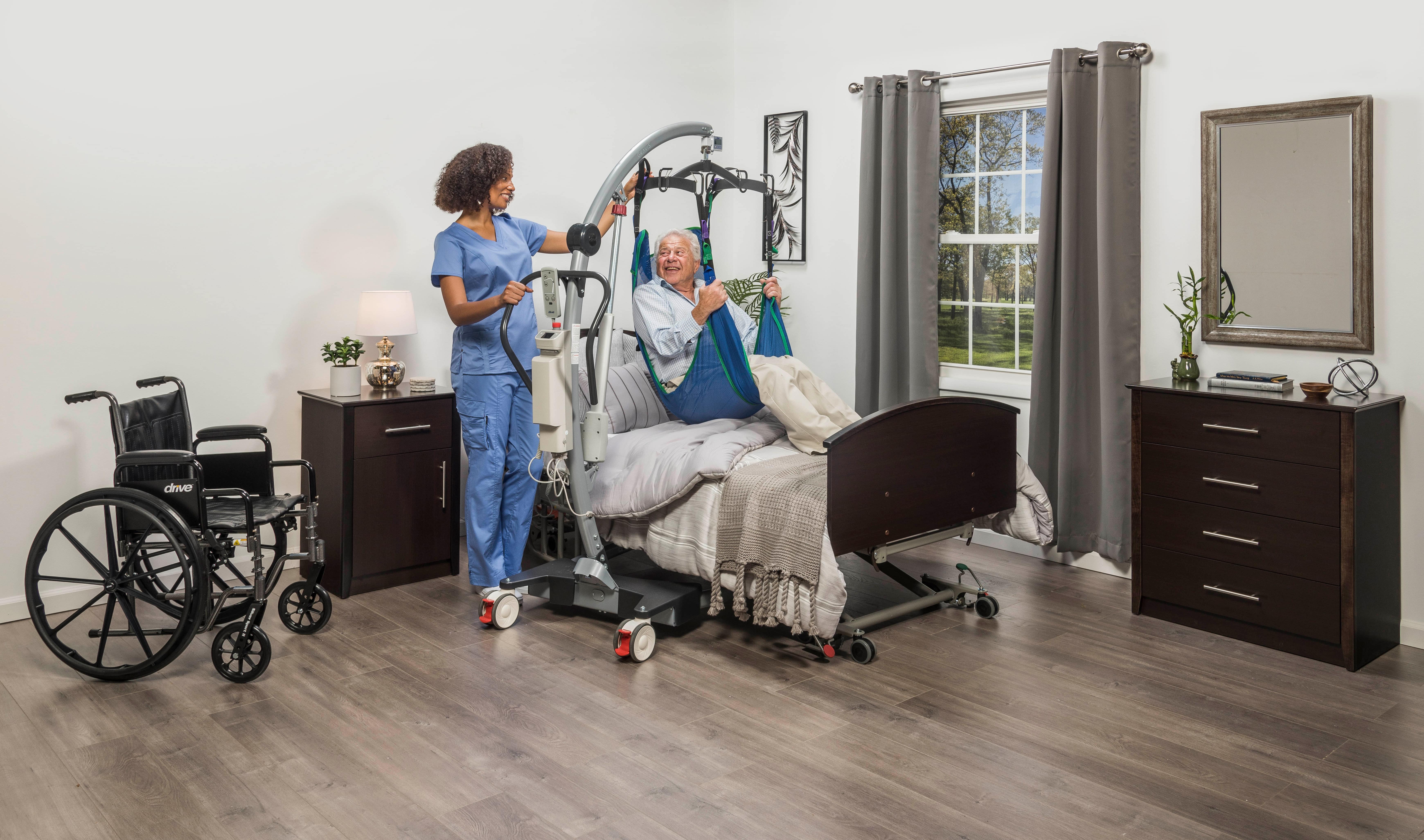 Bariatric Hoyer Patient Floor Lifts with Power Base