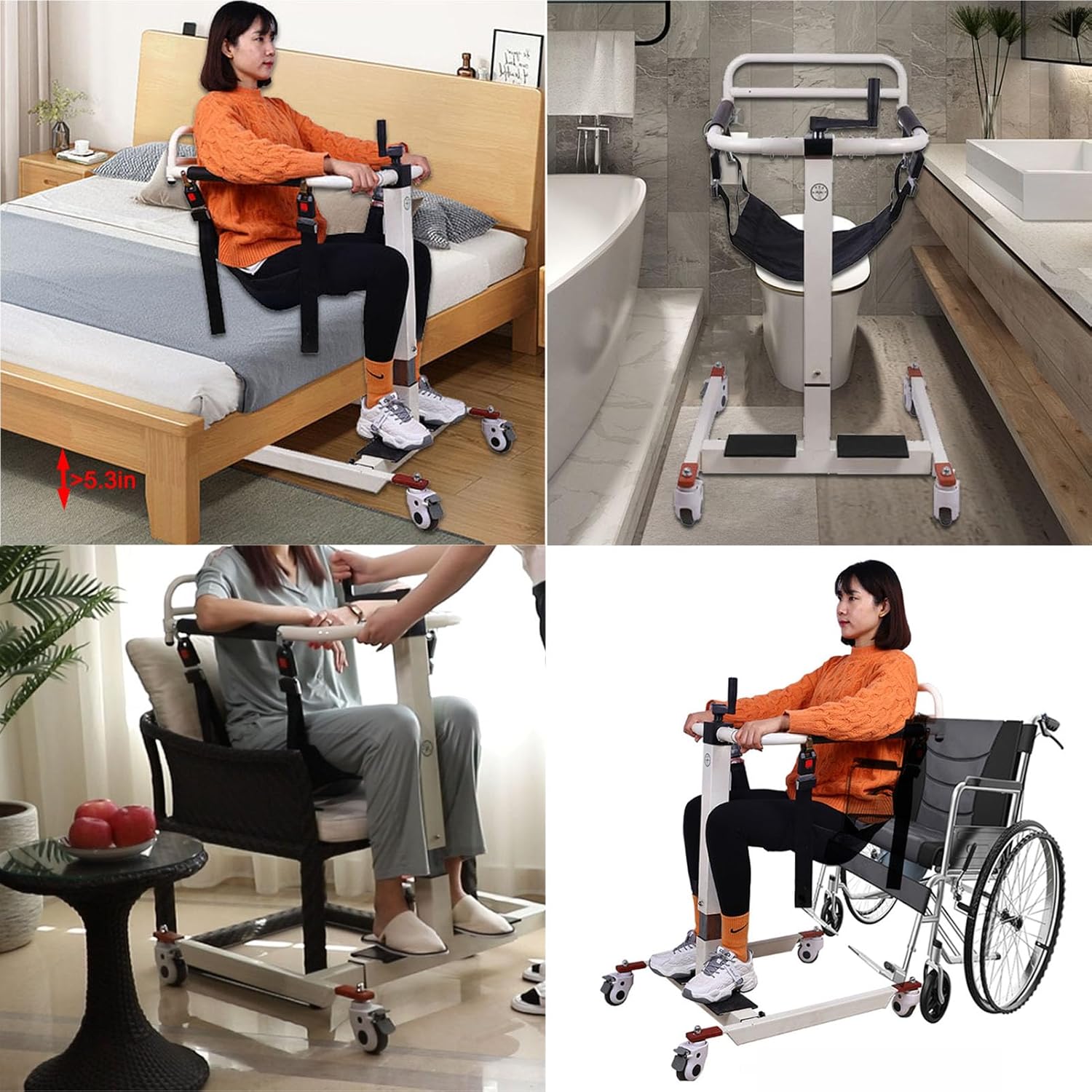 Multifunctional Hydraulic Patient Lift Transfer Chair For Home