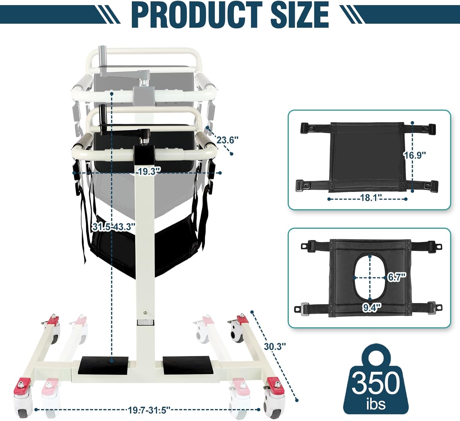 Multifunctional Hydraulic Patient Lift Transfer Chair For Home