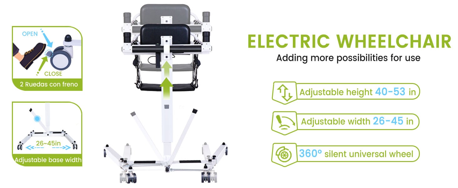 Electric Patient Transfer Lift Chair - Portable & Foldable
