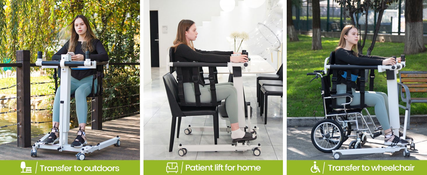 Electric Patient Transfer Lift Chair - Portable & Foldable