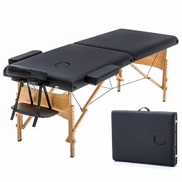 portable and adjustable folding massage table