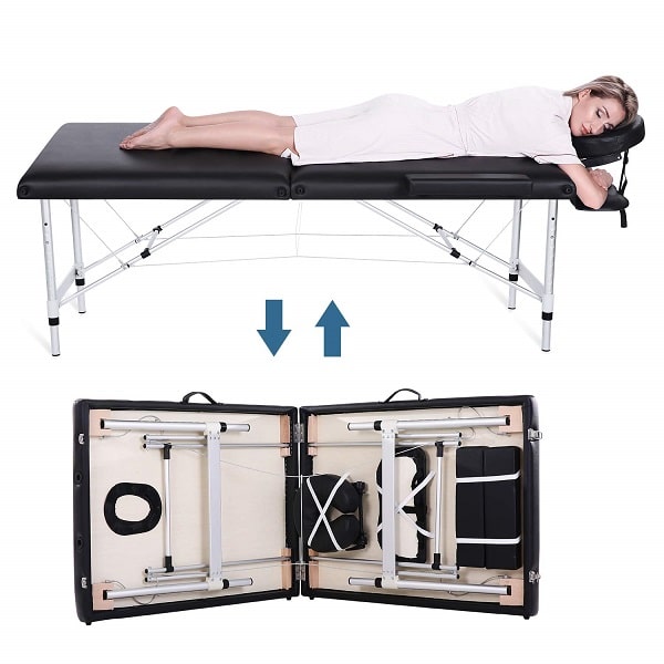 Professional Folding Massage Table With Aluminum Frame
