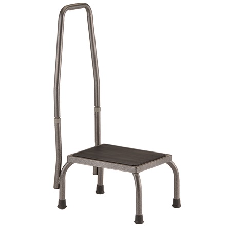 lightweight steel step stool hand rail 300 lbs cap