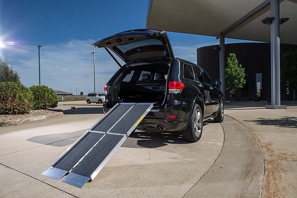 6' Portable TriFold Aluminum Ramp With Slip Resistance Surface-8