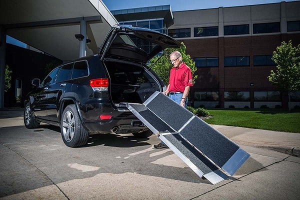6' Portable TriFold Aluminum Ramp With Slip Resistance Surface-8