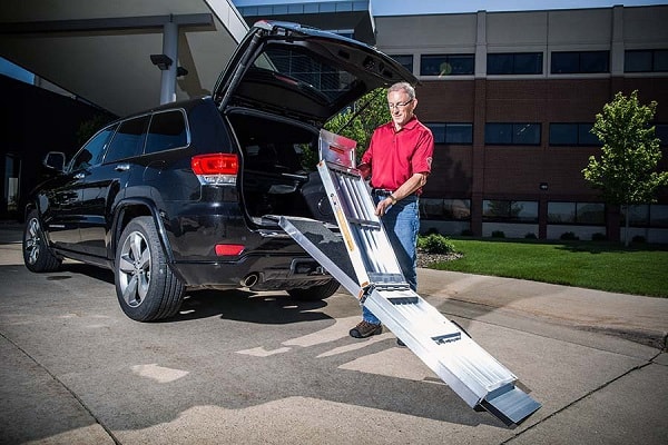 6' Portable TriFold Aluminum Ramp With Slip Resistance Surface-8