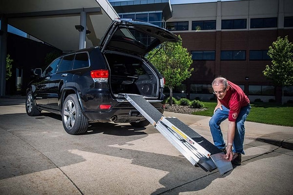6' Portable TriFold Aluminum Ramp With Slip Resistance Surface-8