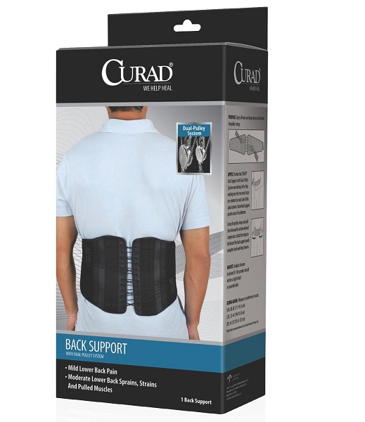 Low Profile Back Support with Dual-Pulley System