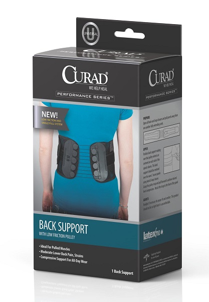 Back Support with Low Friction Pulley