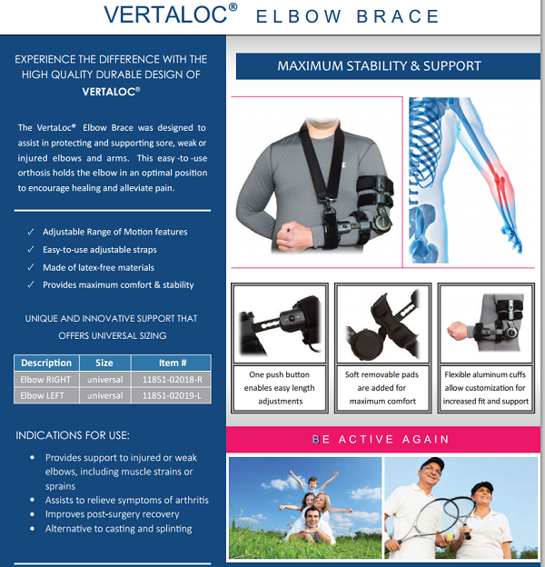 Vertaloc Elbow Brace-Right or Left