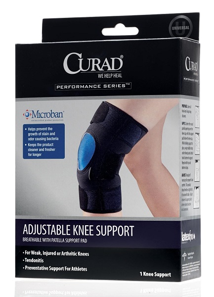 Breathable Adjustable Knee Support with Antimicrobial Microban